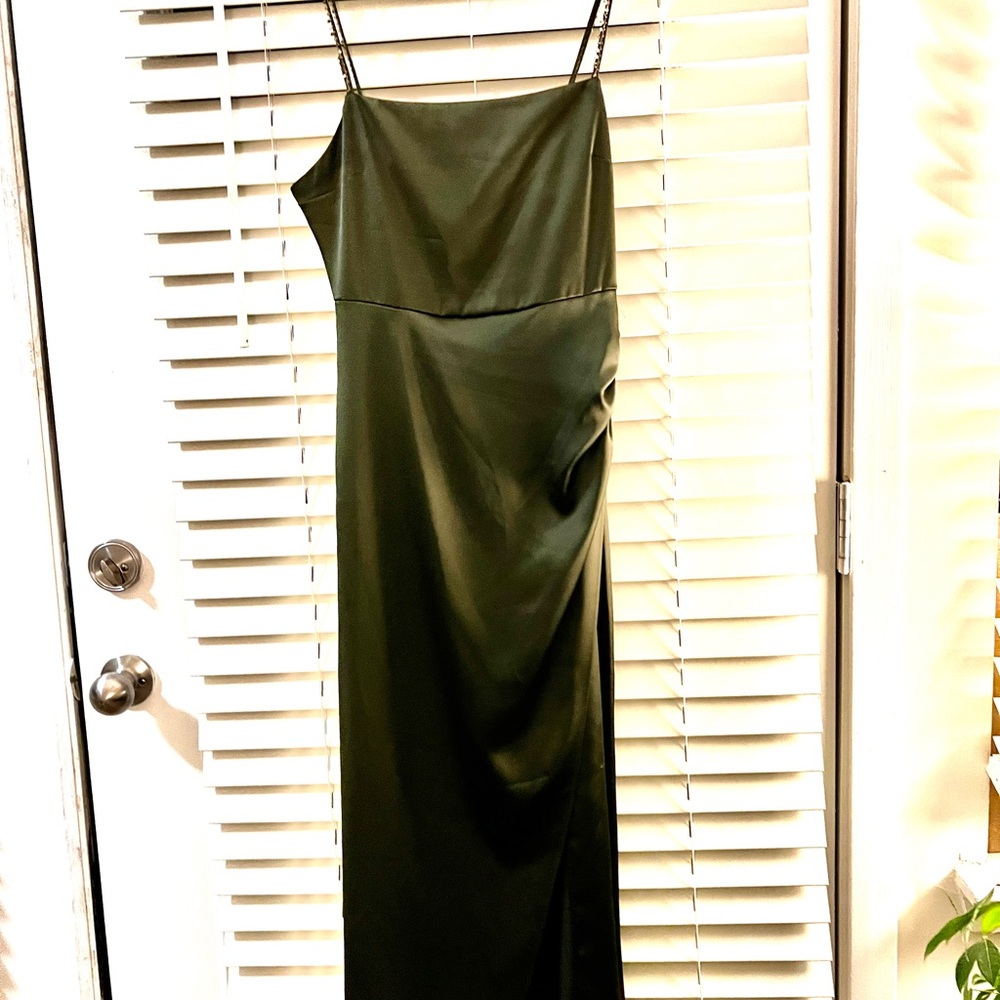 Olive Green Evening Dress